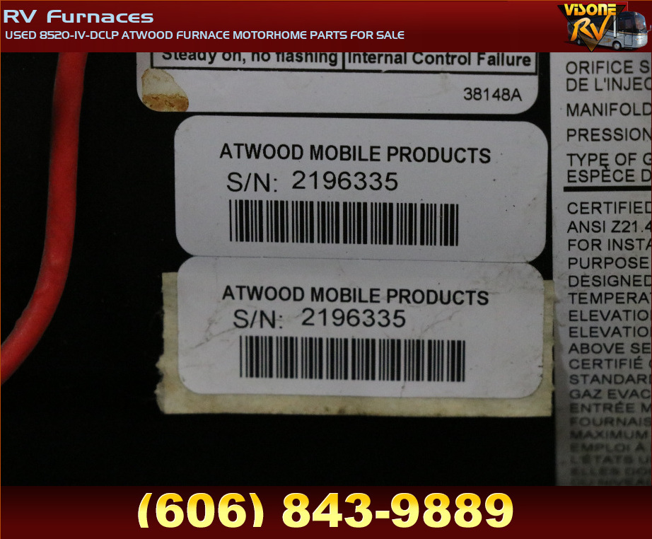 RV Appliances USED 8520IVDCLP ATWOOD FURNACE MOTORHOME PARTS FOR SALE