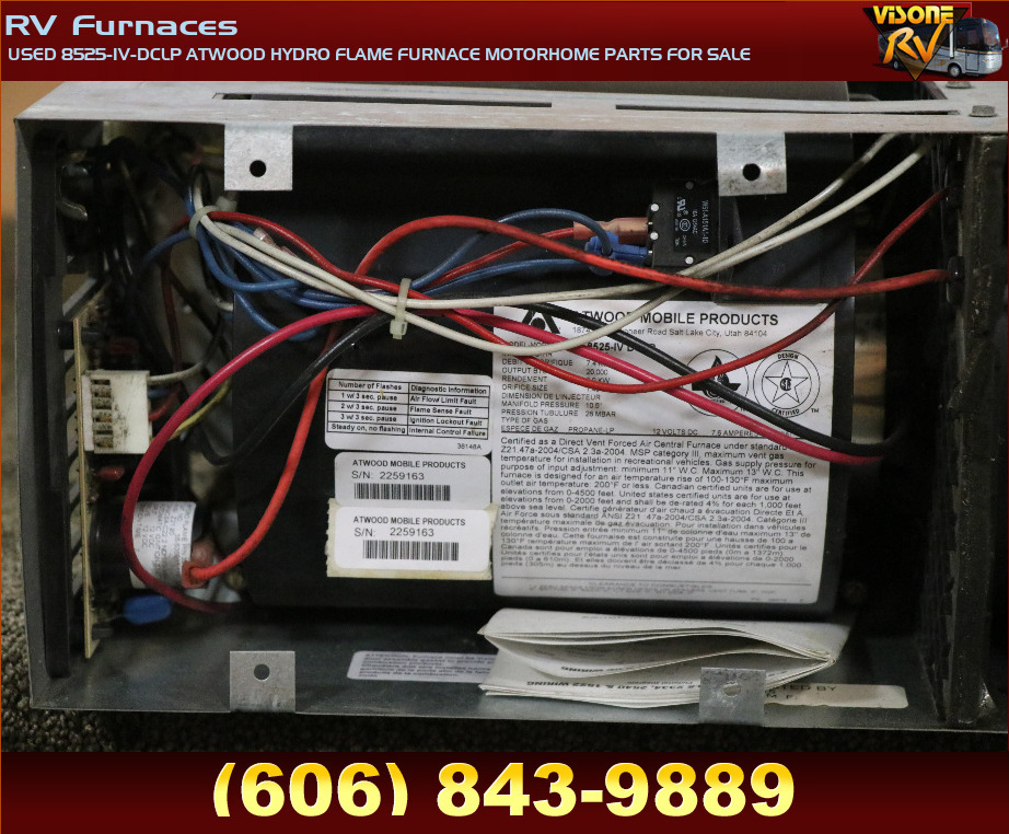 RV Appliances USED 8525IVDCLP ATWOOD HYDRO FLAME FURNACE MOTORHOME