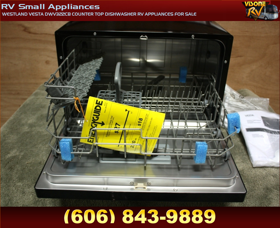 RV Appliances WESTLAND VESTA DWV322CB COUNTER TOP DISHWASHER RV