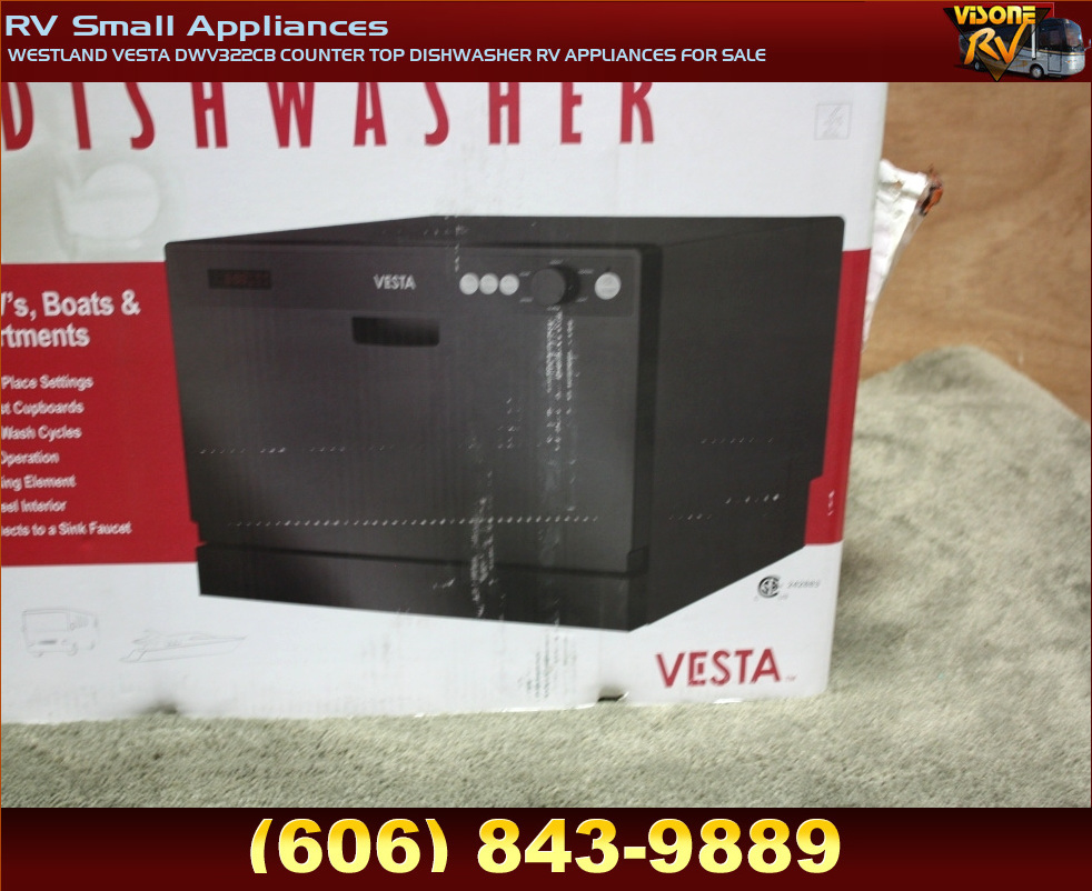 RV Appliances WESTLAND VESTA DWV322CB COUNTER TOP DISHWASHER RV
