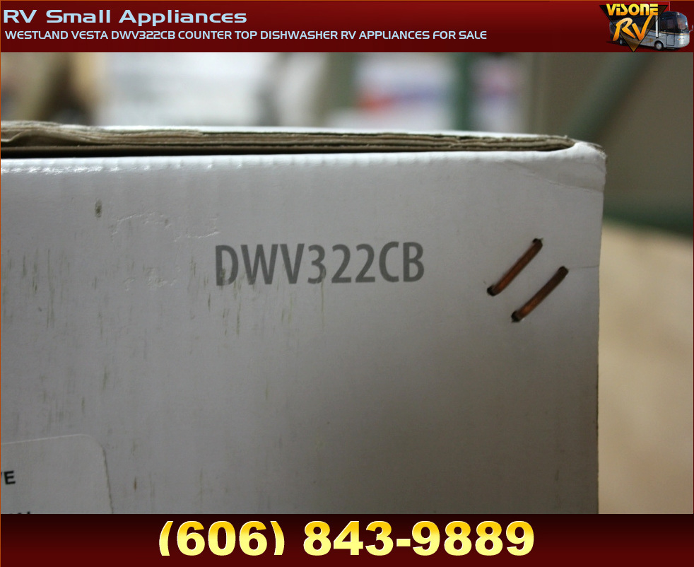 RV Appliances WESTLAND VESTA DWV322CB COUNTER TOP DISHWASHER RV