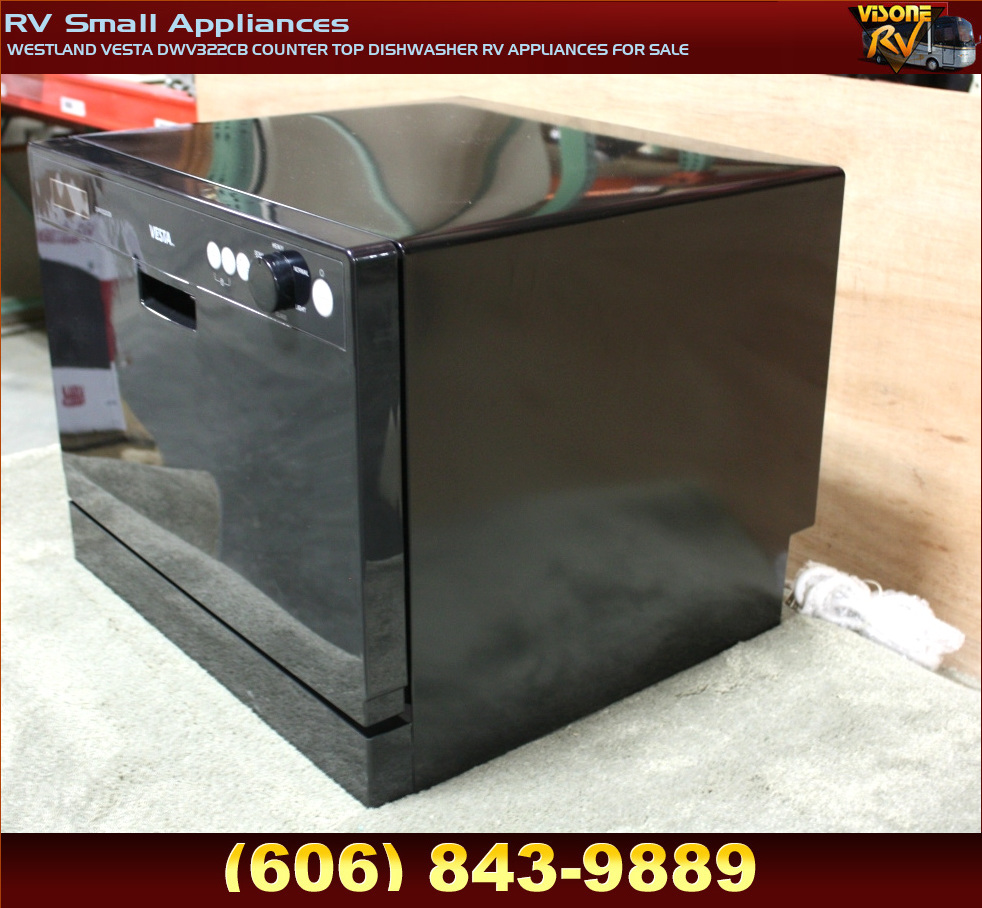 RV Appliances WESTLAND VESTA DWV322CB COUNTER TOP DISHWASHER RV