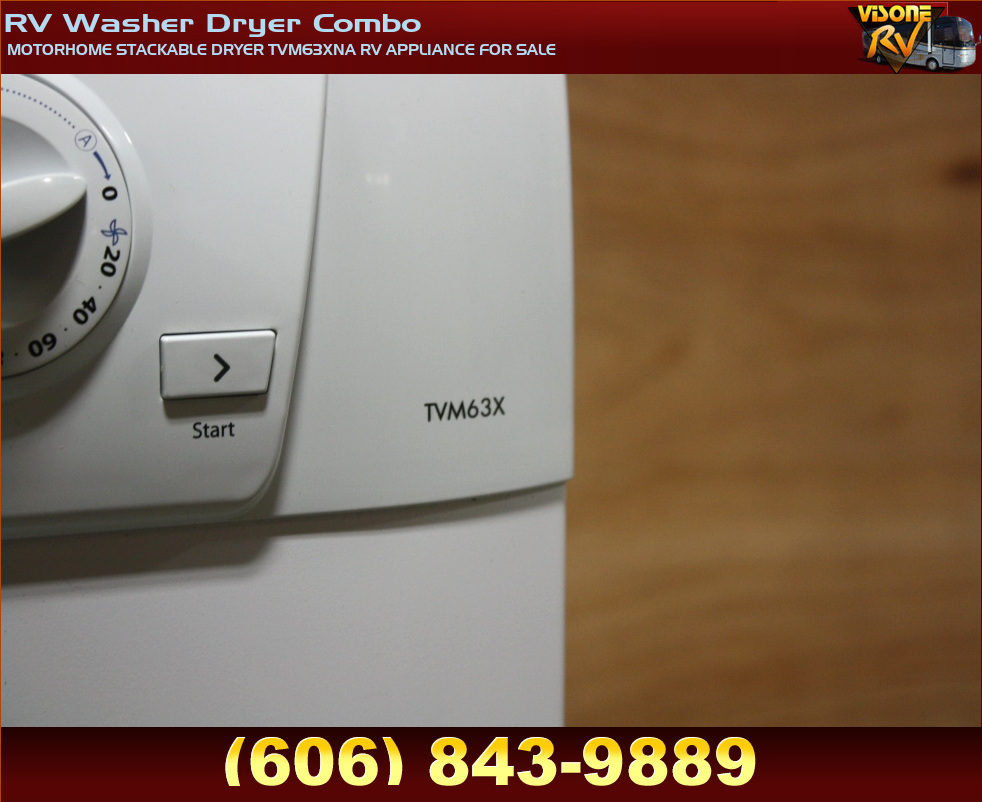 RV Appliances MOTORHOME STACKABLE DRYER TVM63XNA RV APPLIANCE FOR SALE