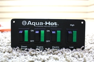 USED RV AQUA-HOT HYDRONIC HEATING SYSTEM SWITCH PANEL WITH WIRING HARNESS FOR SALE