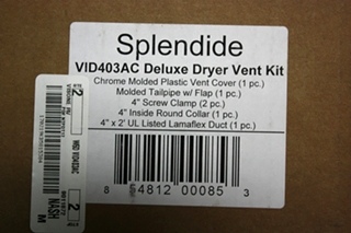 SPLENDIDE VID403AC DELUXE DRYER VENT KIT RV PARTS FOR SALE