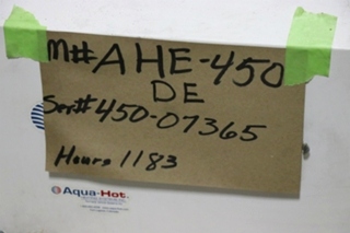 AQUA-HOT 450-DE AHE-450-DE1 USED RV HYDRONIC HEATING SYSTEM FOR SALE