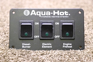 USED MOTORHOME AQUA-HOT 3 SWITCH PANEL RV PARTS FOR SALE
