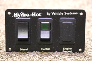 USED HYDRO-HOT BY VEHICLE SYSTEMS SWITCH PANEL MOTORHOME PARTS FOR SALE