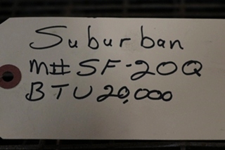 USED SF-20Q SUBURBAN 20,000 BTU FURNACE RV/MOTORHOME PARTS FOR SALE