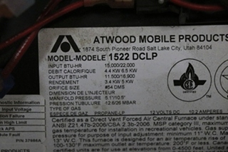 USED 1522 DCLP ATWOOD FURNACE MOTORHOME PARTS FOR SALE