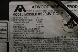 USED RV 8520-IV DCLP ATWOOD 20,000 BTU FURNACE FOR SALE
