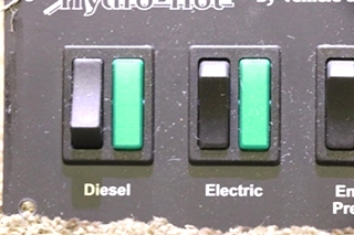 USED RV HYDRO HOT BY VEHICLE SYSTEMS TRIPLE SWITCH PANEL FOR SALE
