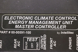 USED MOTORHOME INTELLITEC ELECTRONIC CLIMATE CONTROL CONTROLLER 00-00591-100 FOR SALE