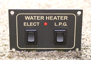 USED MOTORHOME WATER HEATER TWO SWITCH PANEL FOR SALE