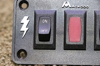 USED MOTORHOME ATWOOD WATER HEATER SWITCH PANEL FOR SALE