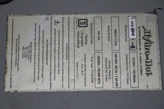 USED RV HHE-200-09E HYDRO-HOT HEATING SYSTEM FOR SALE
