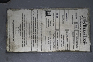 USED HYDRO-HOT HHE-200-08E HEATING SYSTEM RV/MOTORHOME PARTS FOR SALE