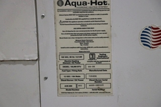 USED 600D AQUA-HOT HYDRONIC HEATING SYSTEM