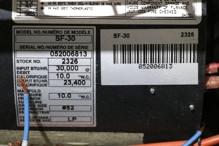 USED SF-30 SUBURBAN RV FURNACE