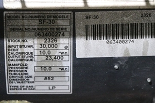 USED SUBURBAN RV FURNACE SF-30