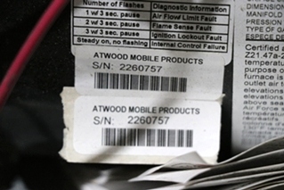USED ATWOOD RV FURNACE 8525-IV-DCLP