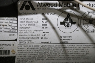 USED ATWOOD 8525-IV-DCLP FURNACE