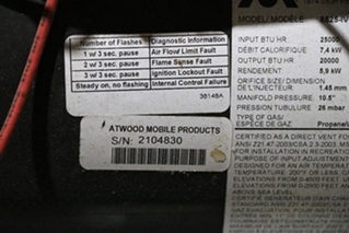 USED ATWOOD 8525-IV-DCLP FURNACE