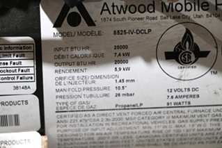 USED ATWOOD 8525-IV-DCLP RV FURNACE